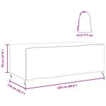 vidaXL Housse pour mobilier d'extérieur Noir 220 x 110 x 70 cm 600D
