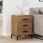 vidaXL Table de chevet Marron 40x30x55 cm Bois de pin massif