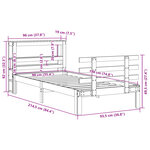 vidaXL Cadre de lit avec tête de lit sans matelas 90x190 cm