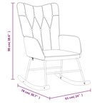 vidaXL Chaise à bascule Jaune moutarde Tissu