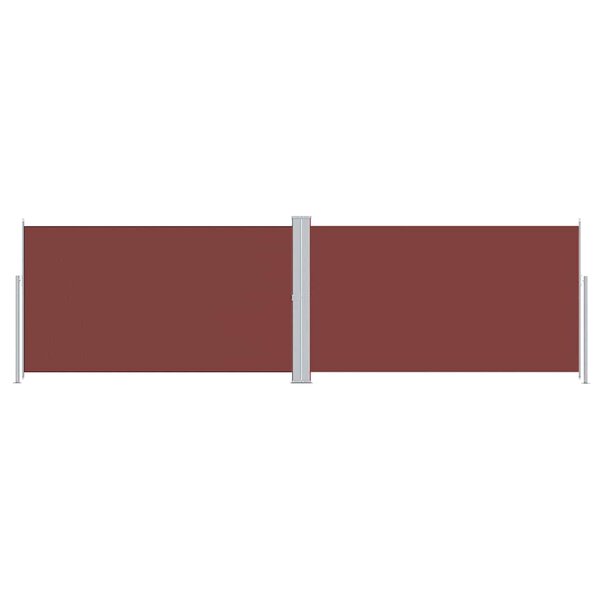 vidaXL Auvent latéral rétractable Marron 180x600 cm