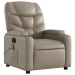 vidaXL Fauteuil de massage inclinable électrique cappuccino similicuir
