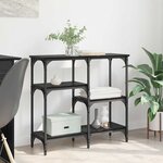 vidaXL avec étagère Chêne noir 80 x 29 x 75 cm Bois d'ingénierie