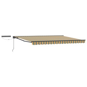 vidaXL Auvent rétractable électrique Vert  Jaune  Anthracite 5 × 3 5 m