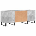 vidaXL Armoire à disques gris béton 121x38x48 cm bois d'ingénierie