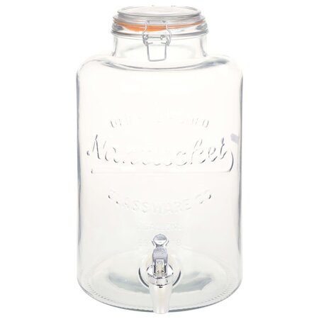 vidaXL Distributeur d'eau XXL avec robinet Transparent 8 L Verre - La Poste