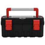 vidaXL Boîte à outils Noir et rouge 55x28x26 5 cm