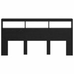 vidaXL Tête de lit Chêne noir 200 x 17 x 102 cm Bois d'ingénierie