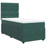 vidaXL Sommier à lattes de lit avec matelas Vert foncé 90x200 cm