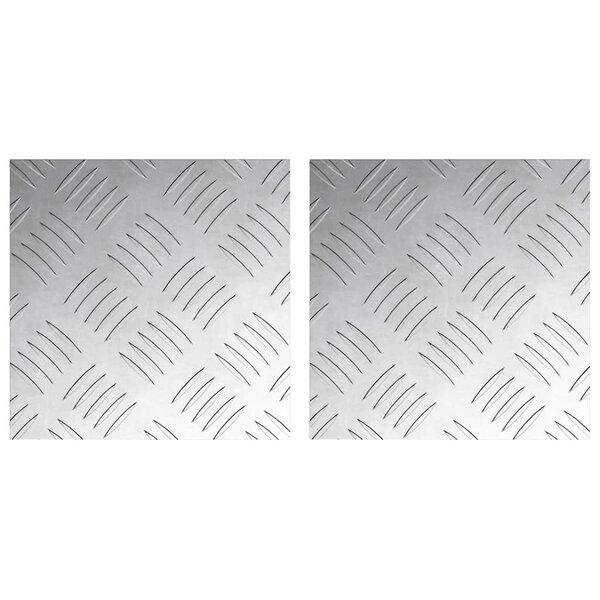vidaXL Plaques en aluminium 2 Pièces Antidérapant 20x20 cm