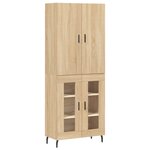 vidaXL Buffet haut Chêne sonoma 69 5x34x180 cm Bois d'ingénierie