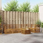 vidaXL Ensemble de canapé d'angle 7 Pièces Naturel Bois d'Acacia Massif