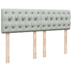 vidaXL Sommier à lattes de lit et matelas Gris clair 160x200cm Velours