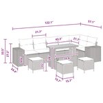 vidaXL Ensemble de canapé de jardin 10 Pièces Noir polyrotin
