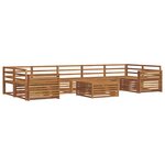 vidaXL Ensemble de canapés d'extérieur 8 Pièces Naturel
