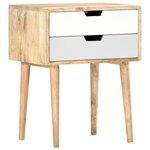 vidaXL Table de chevet 47x35x59 cm Bois de manguier massif