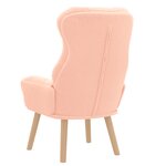Fauteuil relaxant vidaXL en tissu rose à poils bouclés