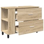 vidaXL Unité de vanité de salle de bain Chêne Sonoma 80 x 35 x 60 cm