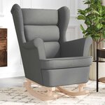 vidaXL Chaise à bascule gris foncé 74x90x102 cm tissu