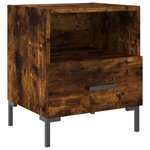 vidaXL Tables de chevet 2Pièces chêne fumé 40x35x47 5cm bois d’ingénierie