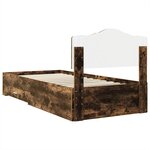 vidaXL Cadre de lit Chêne fumé 70 x 190 cm Bois d'ingénierie