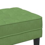 vidaXL banc avec coussin Vert clair 113 x 57 x 39 cm Velours