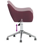 vidaXL Chaises à manger pivotantes lot de 2 violet tissu