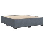 vidaXL Cadre de lit sans matelas gris foncé 200x200 cm velours