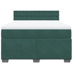 vidaXL Sommier à lattes de lit et matelas Vert foncé 140x190cm Velours
