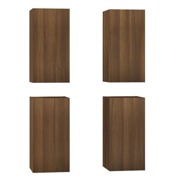 vidaXL Meubles TV 4 Pièces Chêne marron 30 5x30x60 cm Bois d'ingénierie