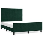 vidaXL Cadre de lit sans matelas vert foncé 140x200 cm velours