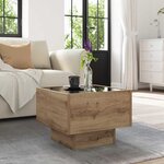 vidaXL Table basse chêne artisanal 40 x 40 x 30 cm Bois d'ingénierie