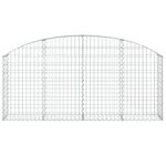 vidaXL Panier de gabions arqué 200x30x80/100 cm Fer galvanisé