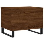 vidaXL Table basse Chêne marron 60x44 5x45 cm Bois d'ingénierie