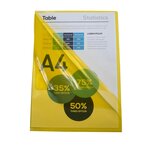 Etui Carton De 100 Pochettes Coin Pvc Lisse Haute Résistance 13/100e - A4 - Jaune - Exacompta