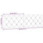 vidaXL Coussin de tête de lit noir 180 cm velours