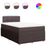 vidaXL Sommier à lattes de lit avec matelas Marron foncé 120x200 cm