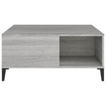 vidaXL Table basse sonoma gris 80x80x36 5 cm bois d'ingénierie