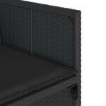 vidaXL Ensemble à manger de jardin 9Pièces coussins noir résine tressée