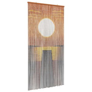 vidaXL Rideau de porte anti-insectes multicolore 100 x 200 cm Bambou