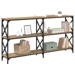 vidaXL Table console Chêne artisanal 156 x 28 x 80 5 cm