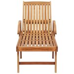 vidaXL Chaises longues lot de 2 avec table Bois de teck solide