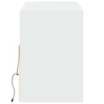 vidaXL Meuble TV mural avec lumières LED blanc 130x31x45 cm