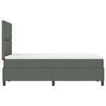 vidaXL Lit à ressorts avec matelas Gris foncé Petit lit double Tissu