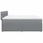 vidaXL Sommier à lattes de lit avec matelas Gris clair 180x200cm Tissu