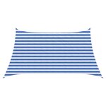 vidaXL Voile d'ombre 3 / 4 x 2 m HDPE Rectangulaire Bleu et Blanc