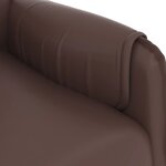 vidaXL Fauteuil inclinable Marron Similicuir