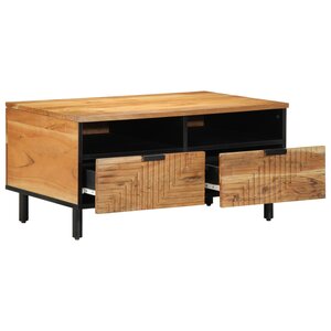 Table basse vidaXL 80x54x40 cm en bois massif d'acacia