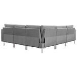 vidaXL Ensemble de canapés 5 Pièces tissu gris clair