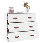 vidaXL Buffet Blanc 80x40x75 cm Bois massif de pin